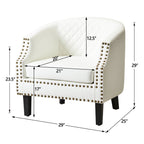 Louis Faux Leather Tufted Club Chair