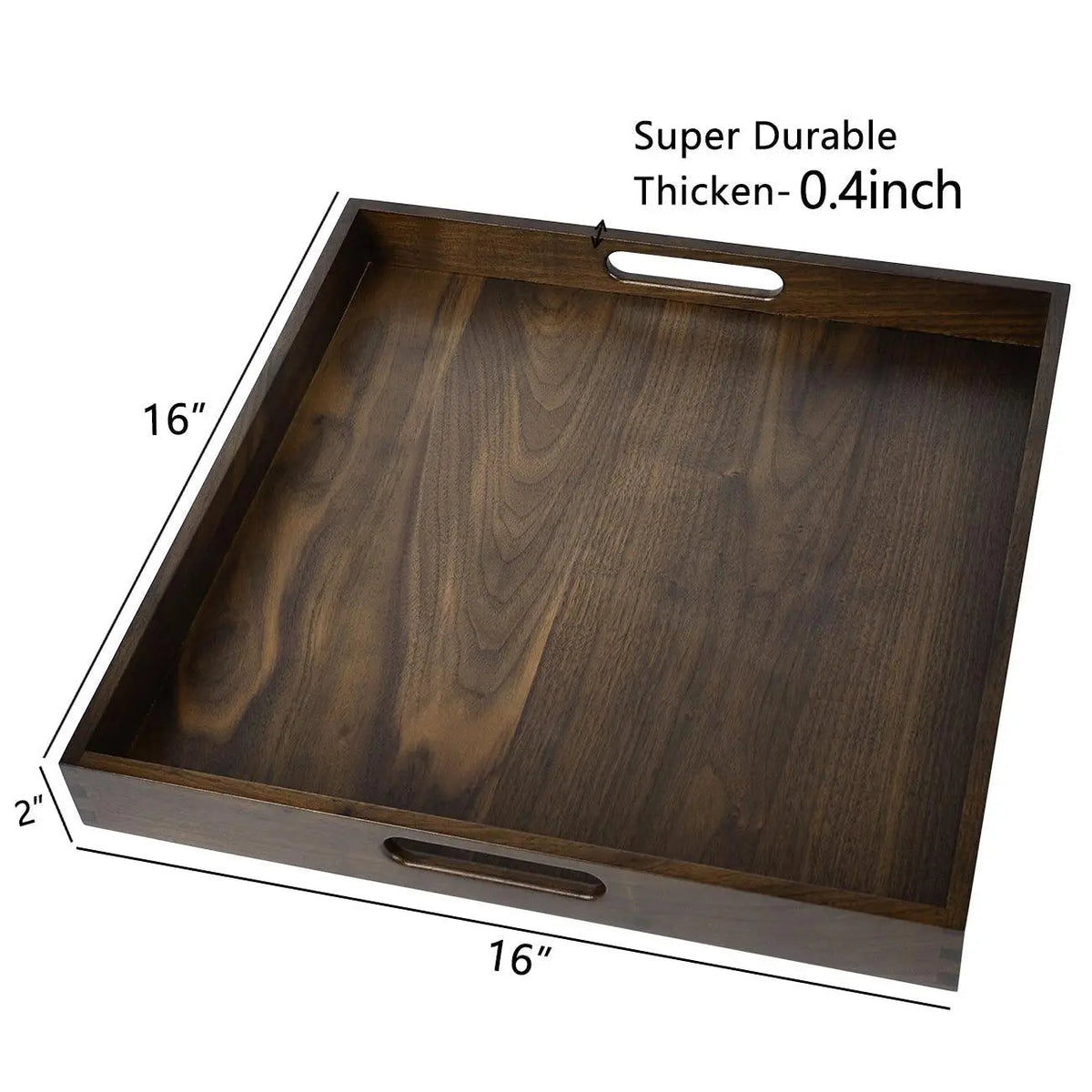Teratect Square Black Walnut Serving Tray