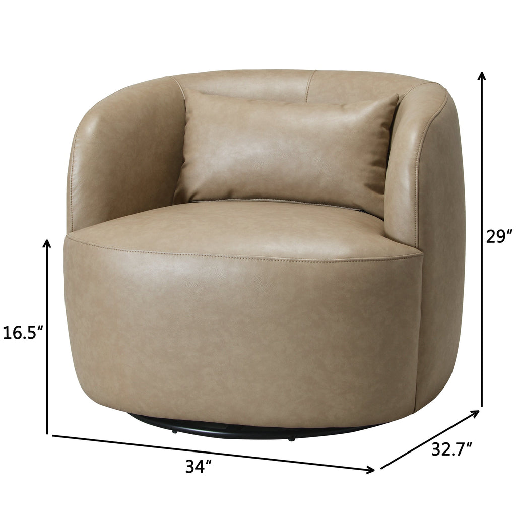 Ashlie Faux Leather Swivel Chair