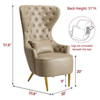 Letitia Faux Leather Wingback Chair