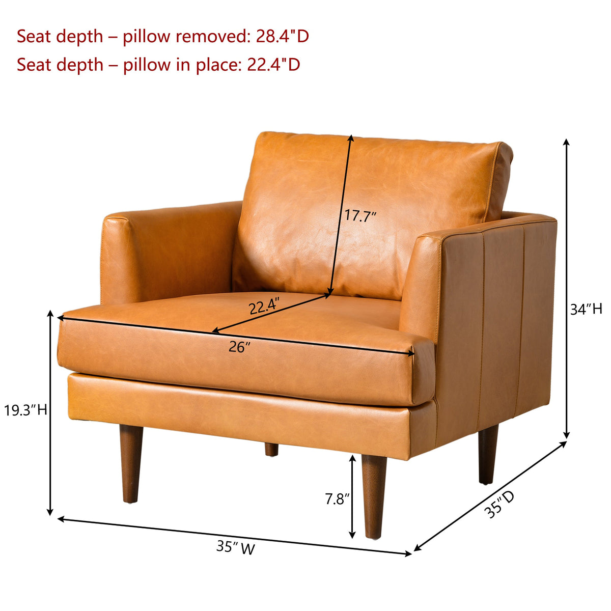 Samuel Premium Leather Armchair