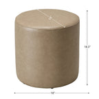 Elof Faux Leather Ottoman