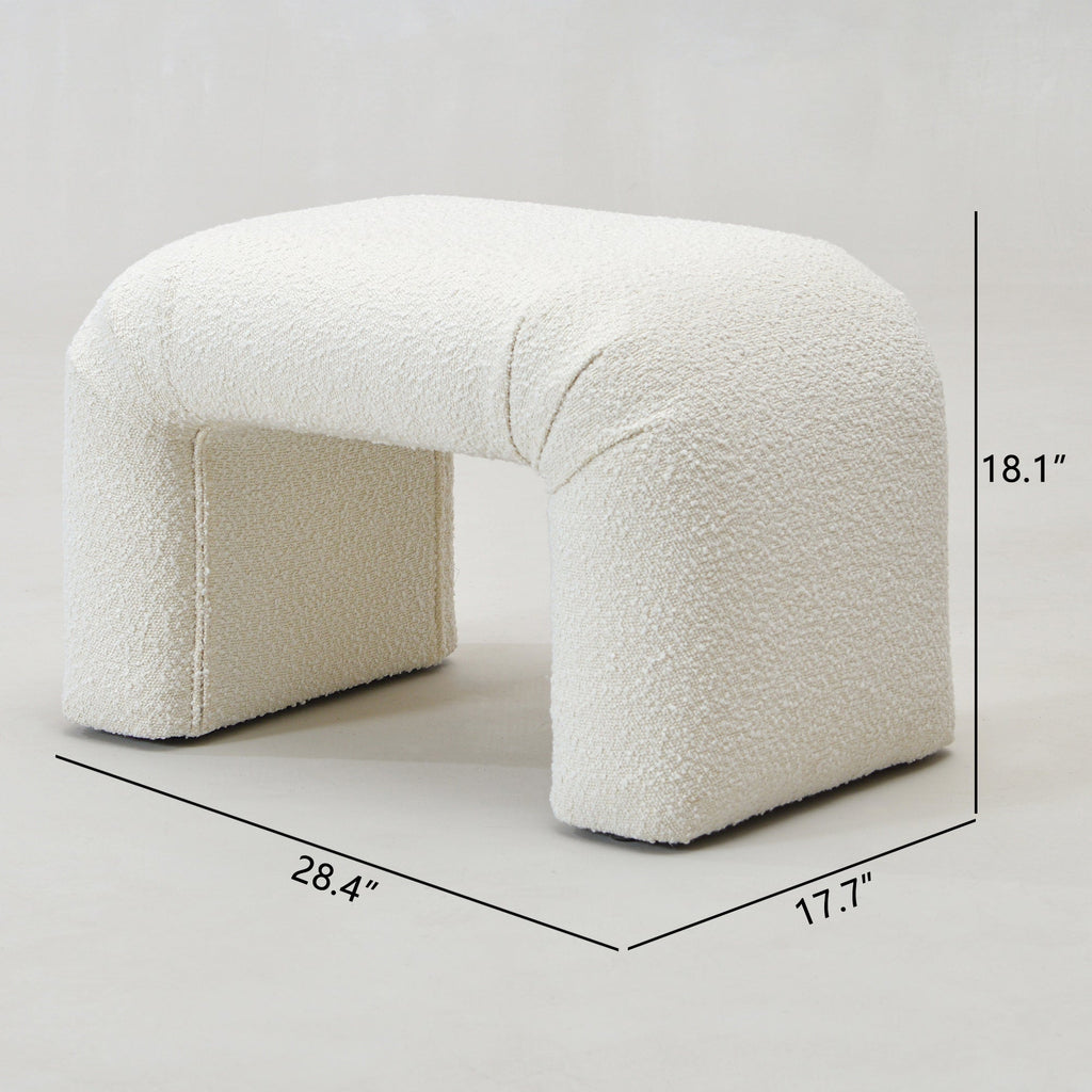 Norris Bouclé Ottoman