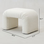 Norris Bouclé Ottoman