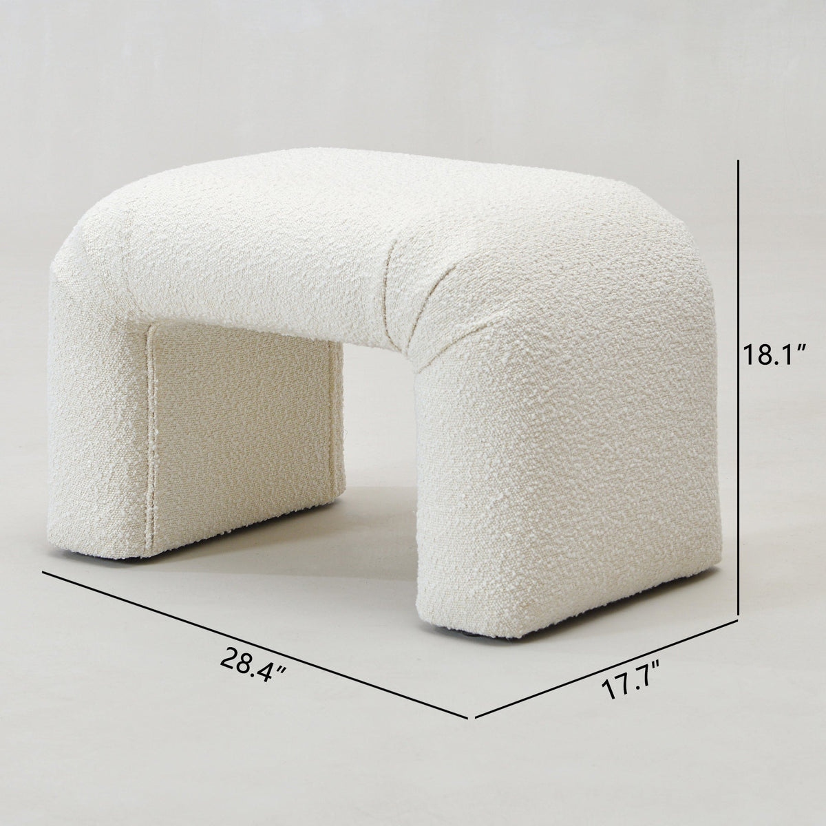 Norris Bouclé Ottoman