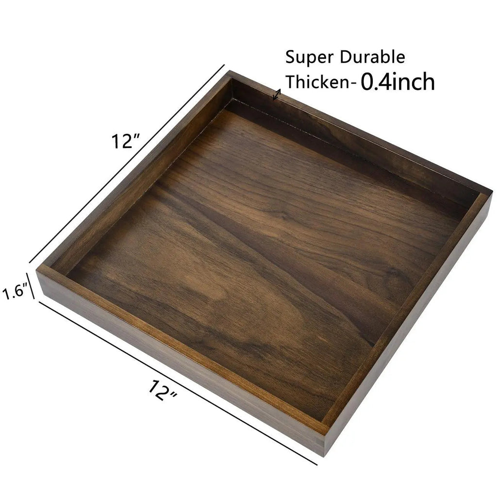 Teratect Square Black Walnut Serving Tray