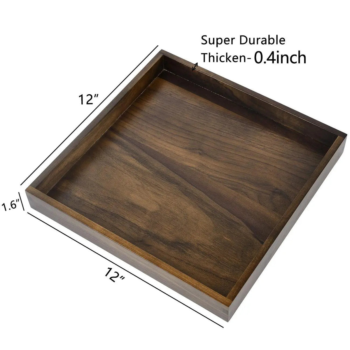 Teratect Square Black Walnut Serving Tray