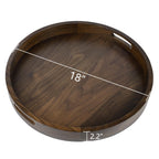 Teratect Round Black Walnut Serving Tray