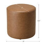 Elof Faux Leather Ottoman