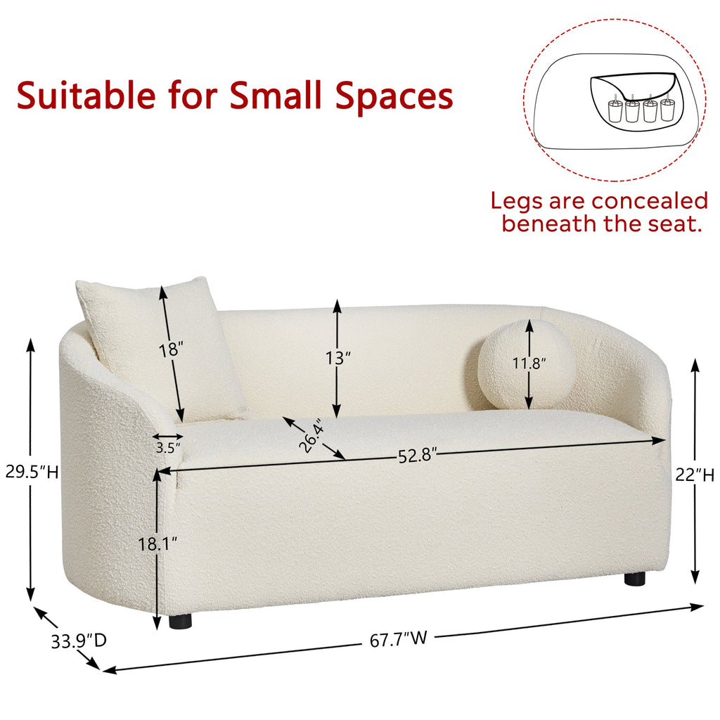 Susie Premium Bouclé Loveseat