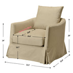 Eliza Slipcover Swivel Barrel Chair