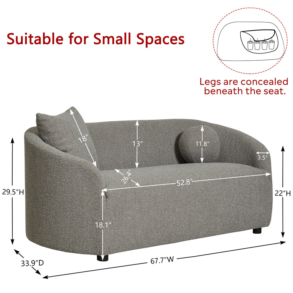 Susie Premium Bouclé Loveseat