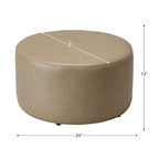Elof Faux Leather Ottoman