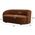 Everitte Bouclé Loveseat Sofa