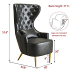 Letitia Faux Leather Wingback Chair