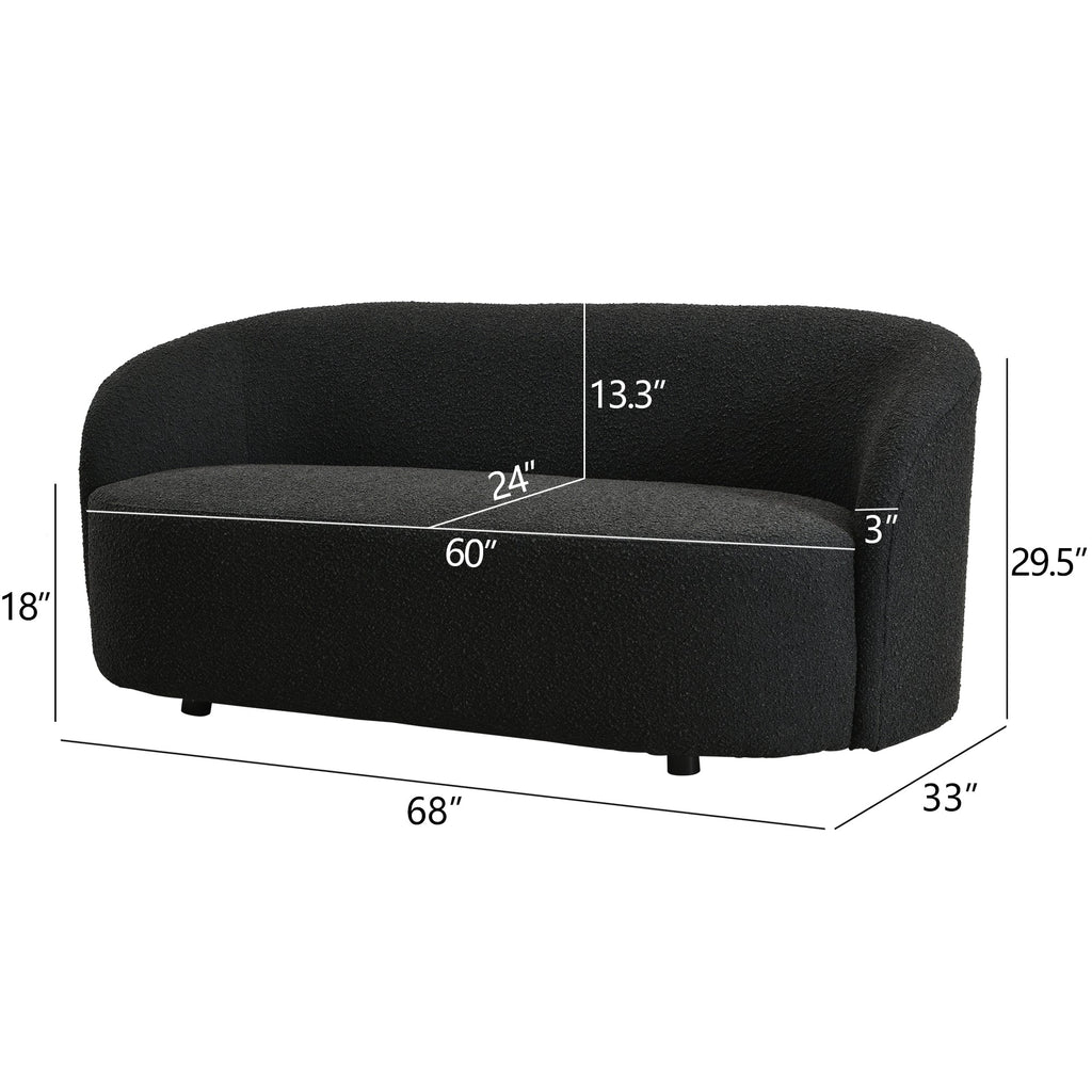 Everitte Bouclé Loveseat Sofa
