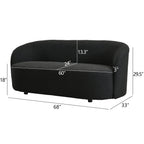 Everitte Bouclé Loveseat Sofa