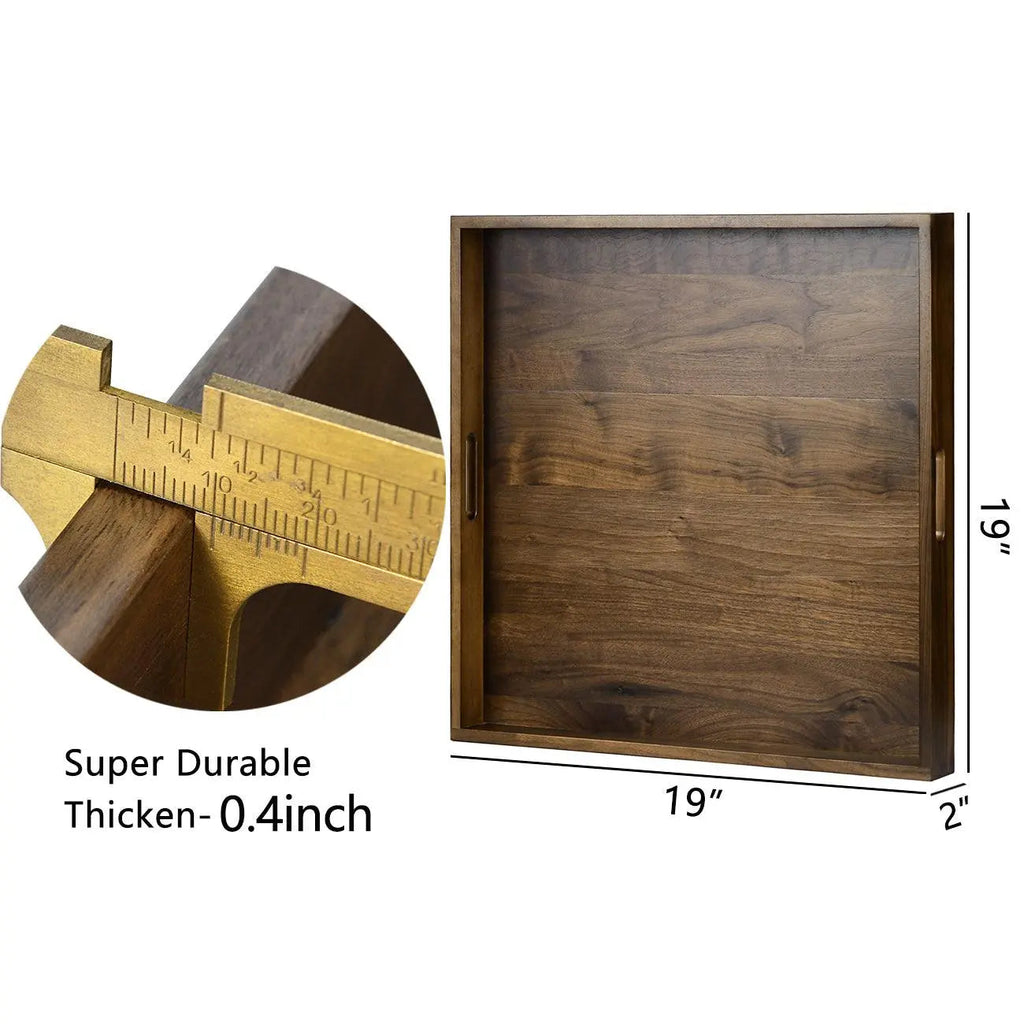Teratect Square Black Walnut Serving Tray
