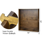 Teratect Square Black Walnut Serving Tray
