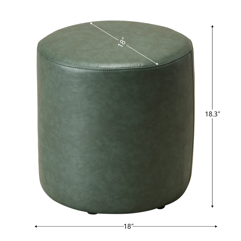 Elof Faux Leather Ottoman