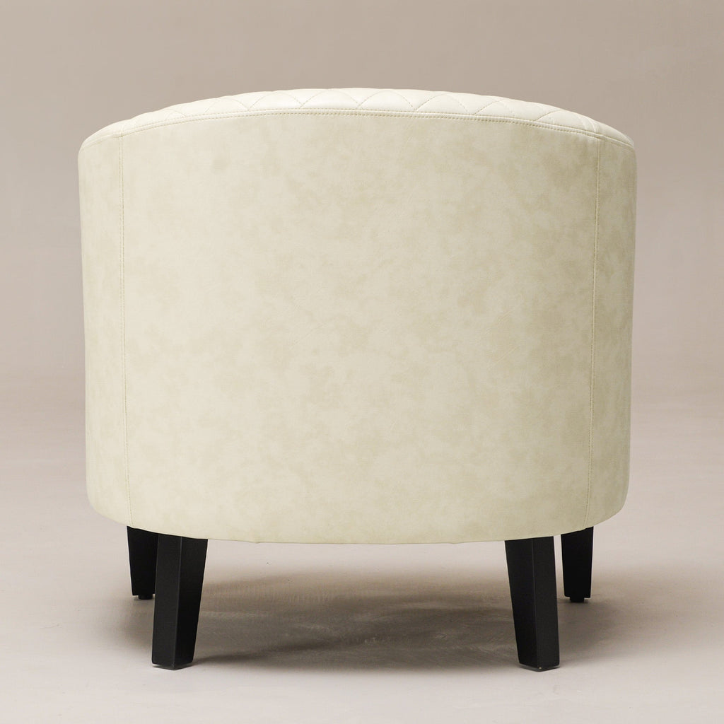 Logan Faux Leather Tufted Club Chair