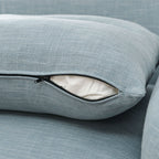 Clara Linen Slipcover Swivel Chair