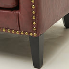 Logan Faux Leather Tufted Loveseat