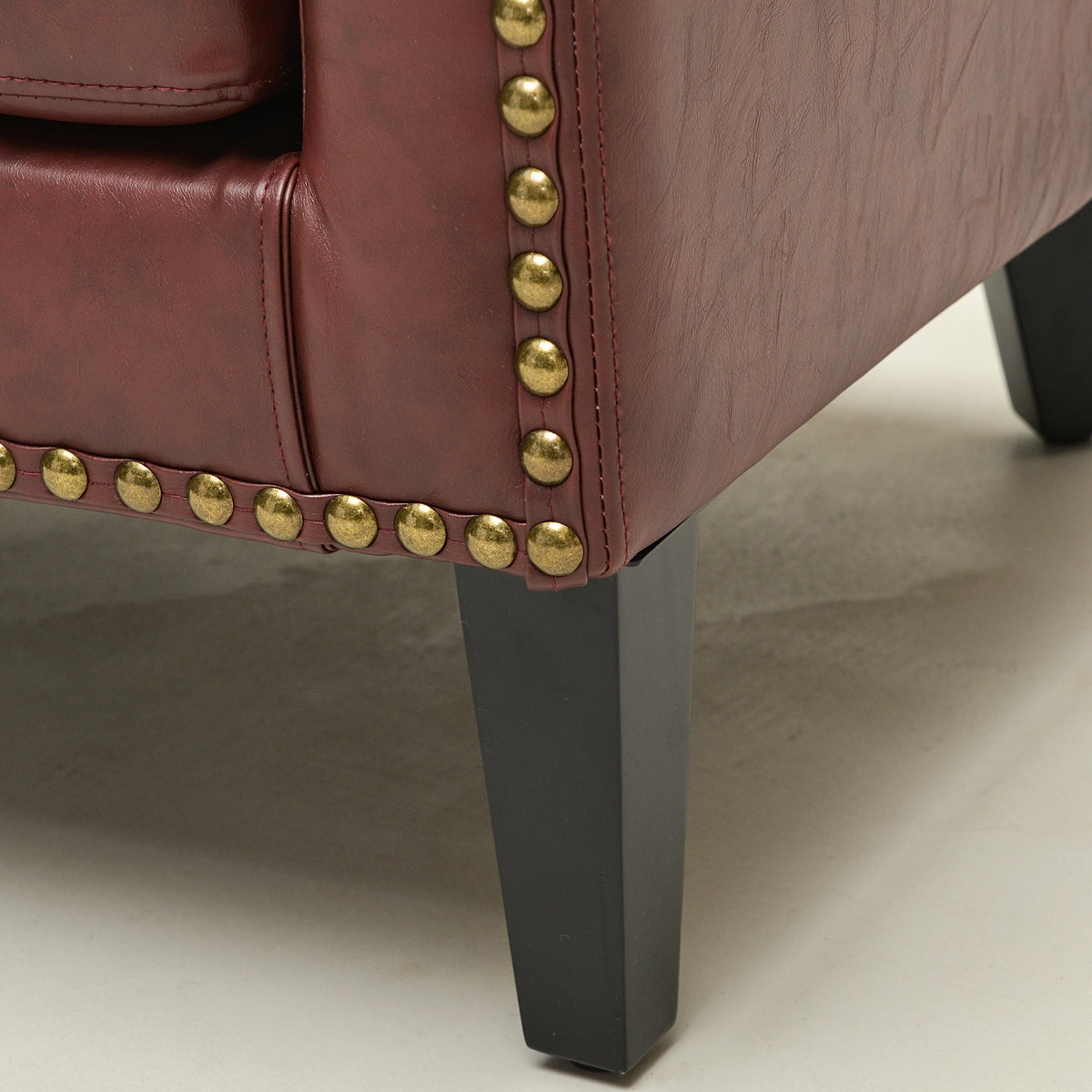 Logan Faux Leather Tufted Loveseat