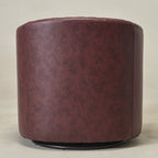 Logan Faux Leather Tufted Swivel Club Chair