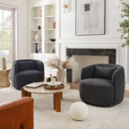 Ashlie Bouclé Swivel Barrel Chair