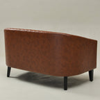 Logan Faux Leather Tufted Loveseat