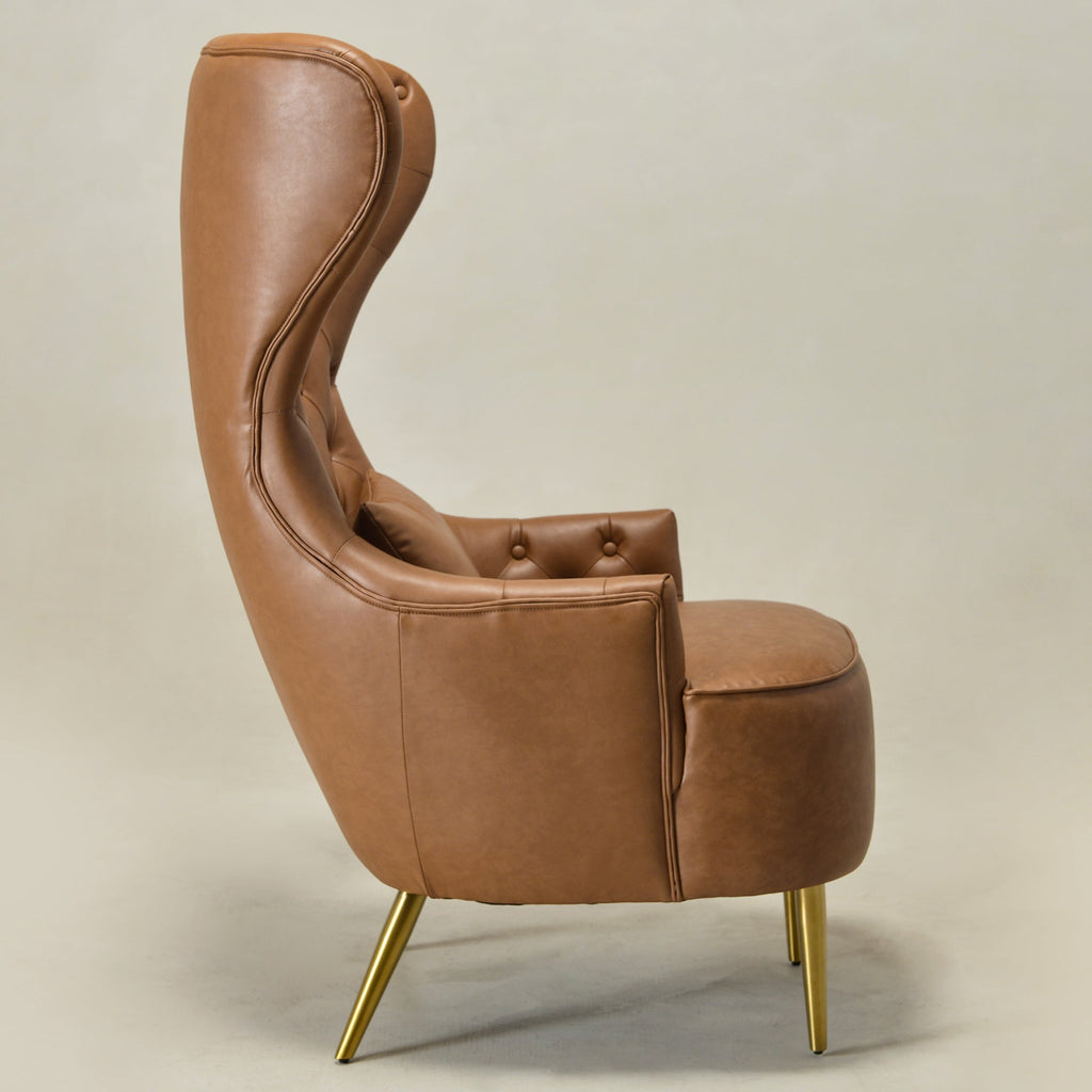 Letitia Faux Leather Wingback Chair