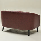 Logan Faux Leather Tufted Loveseat