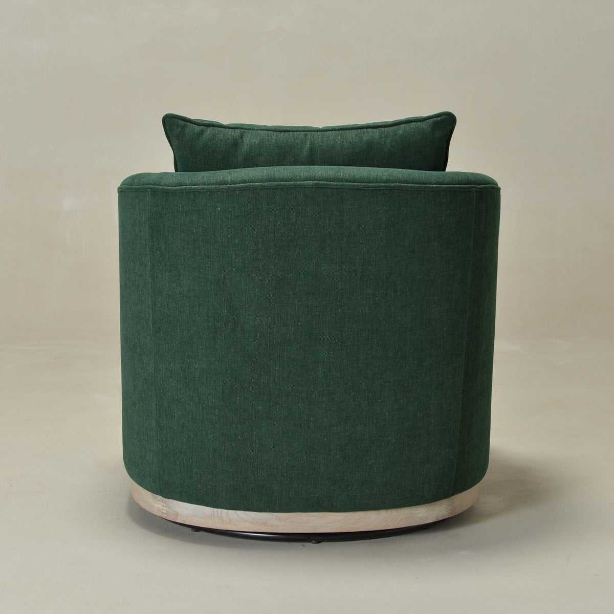 Minerva Linen Swivel Barrel Chair