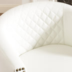 Louis Faux Leather Tufted Club Chair