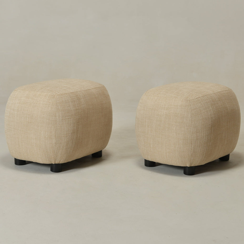 Elmer Linen Ottoman
