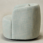 Ashlie Linen Swivel Barrel Chair