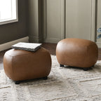 Elmer Faux Leather Ottoman
