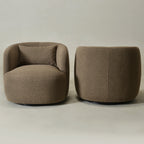 Ashlie Bouclé Swivel Barrel Chair