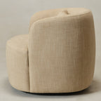 Ashlie Linen Swivel Barrel Chair