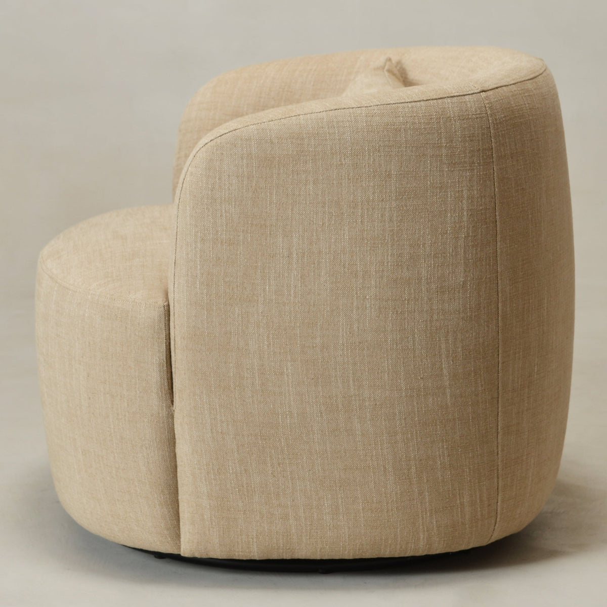 Ashlie Linen Swivel Barrel Chair