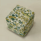 Teratect Exclusive | Ida Embroidered Fabric Square Ottoman