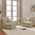 Montyne Bouclé Armless Chair