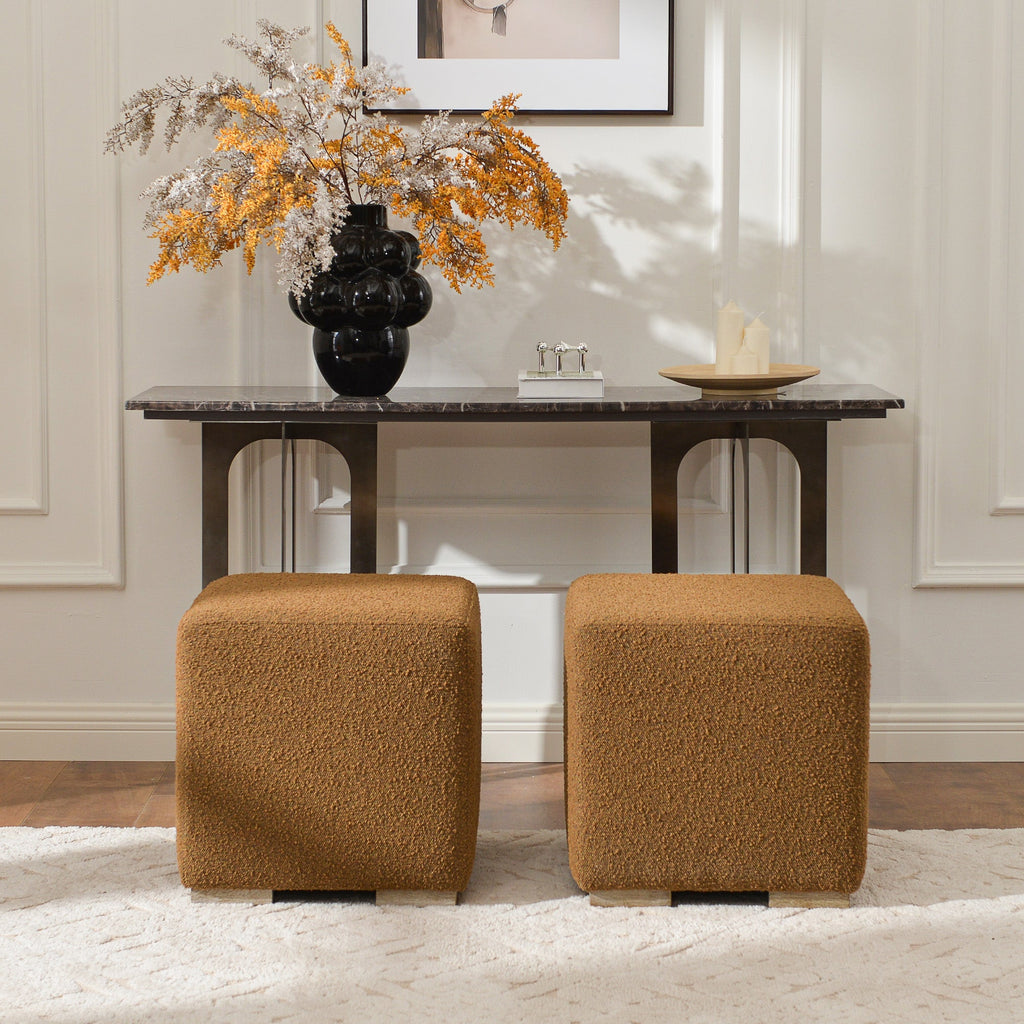 Ida Bouclé Square Ottoman