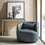 Ashlie Faux Leather Swivel Chair