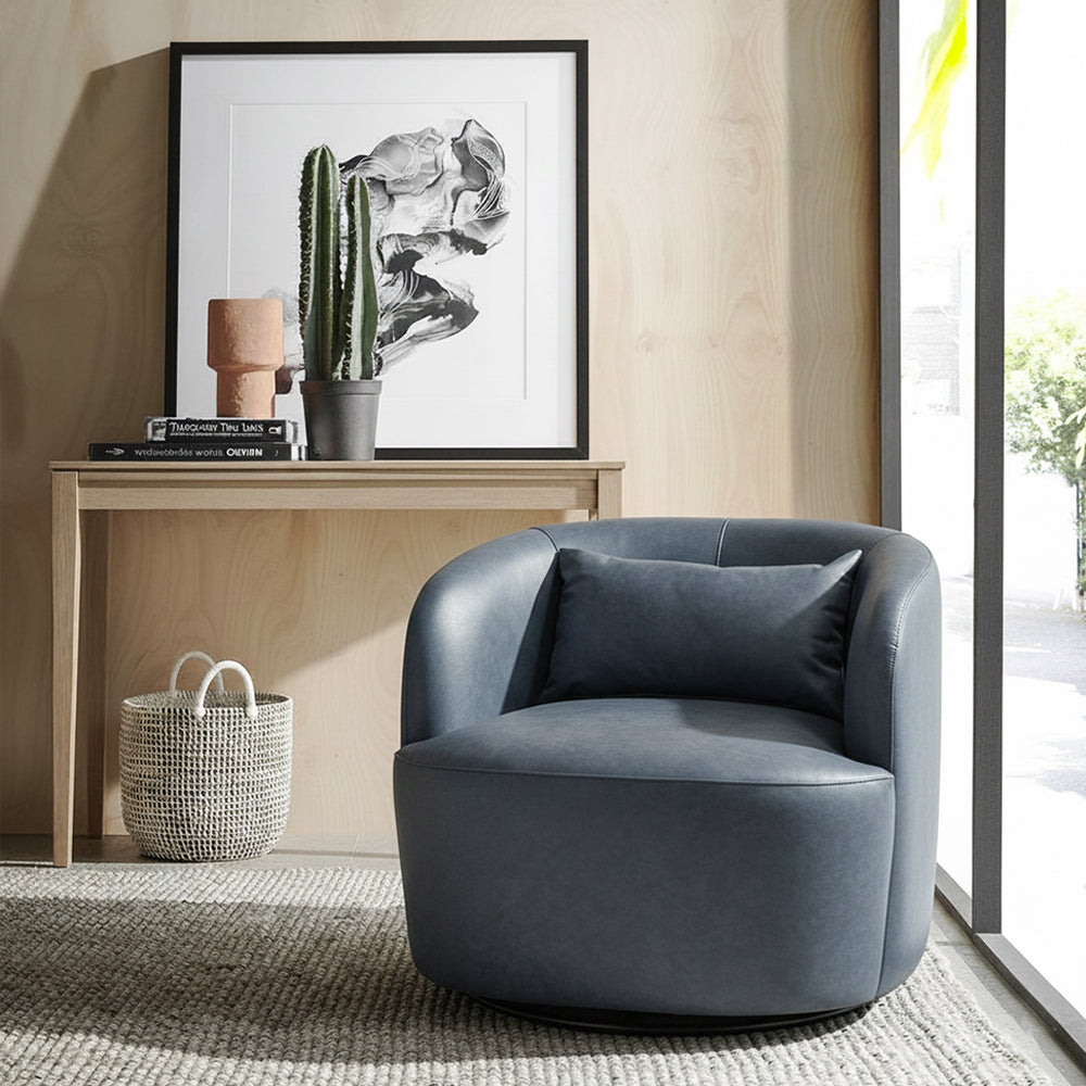Ashlie Faux Leather Swivel Chair