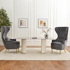 Letitia Velvet Wingback Accent Chair