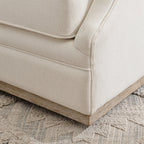 Minerva Linen Swivel Barrel Chair