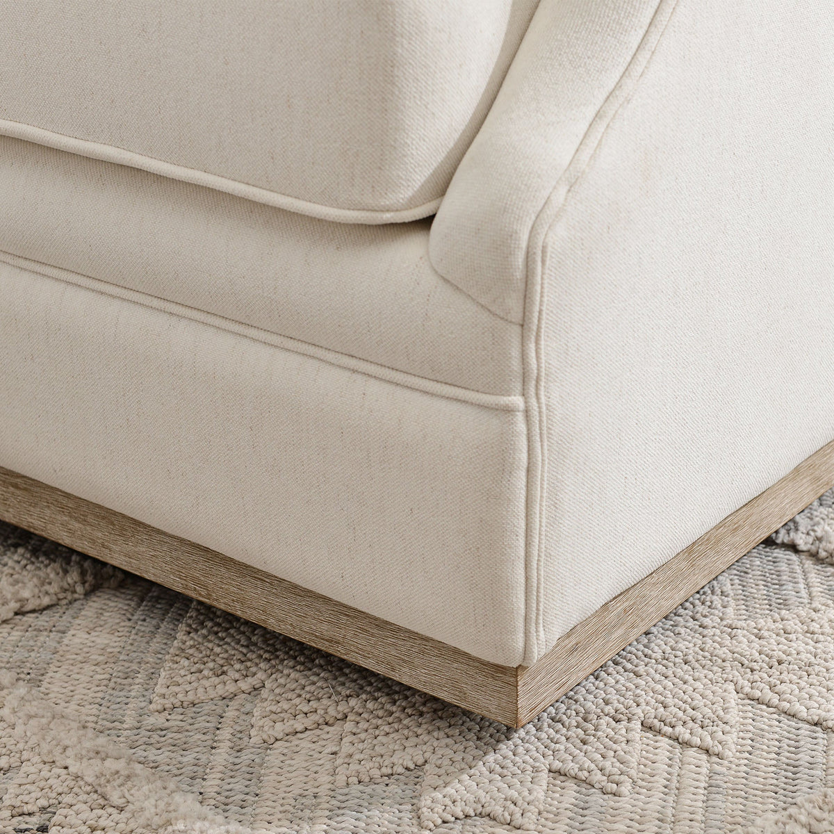 Minerva Linen Swivel Barrel Chair