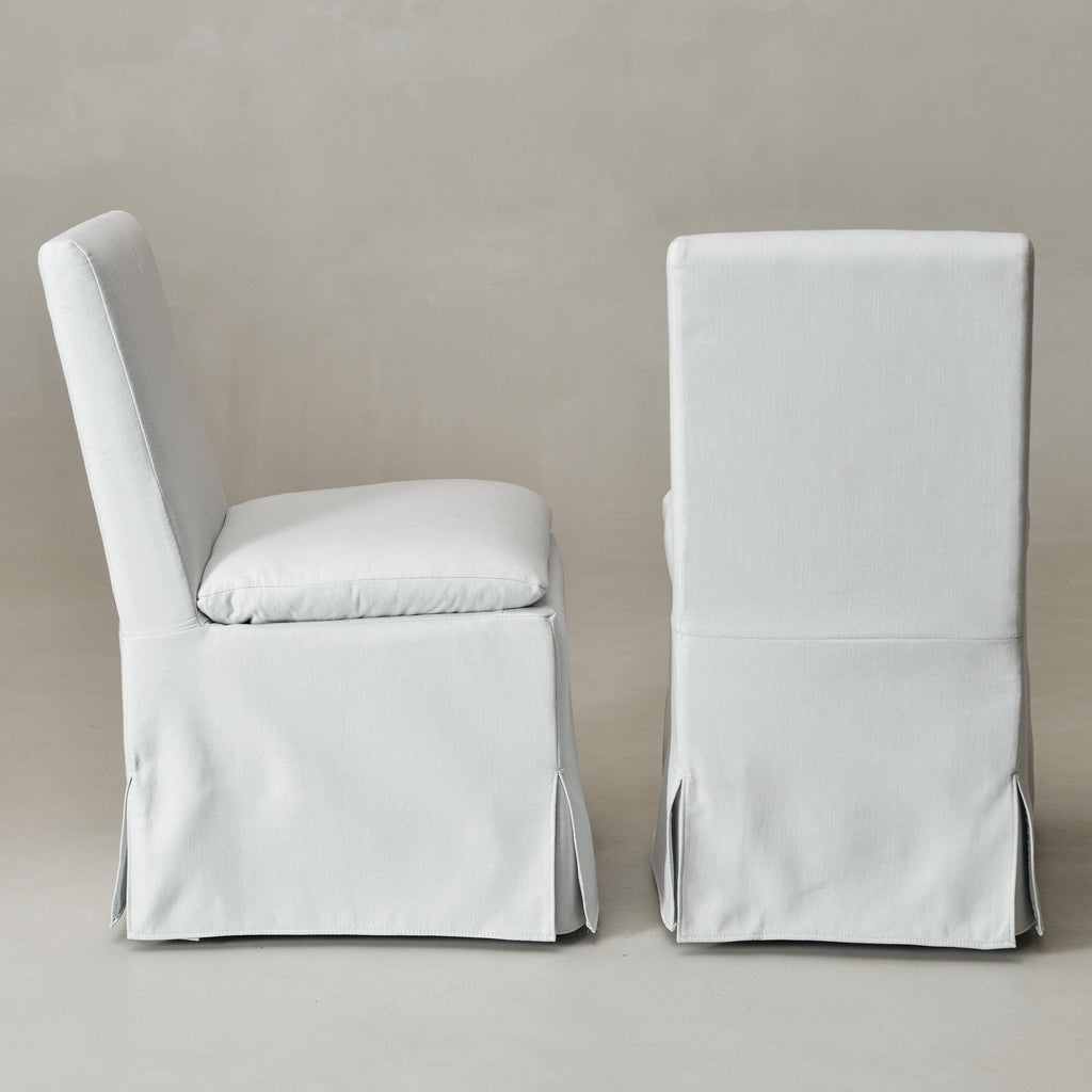 Diane Slipcover Performance Dining Chair with Casters